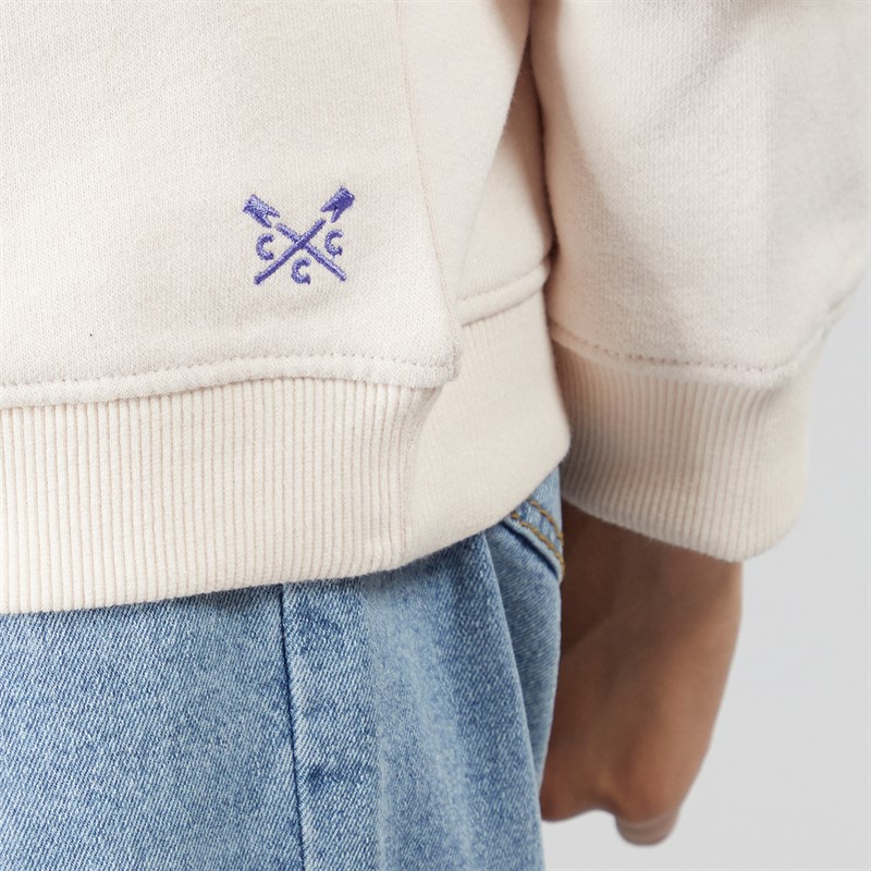 Crew Clothing Girls Crew Neck Sweatshirt Pink Butterfly Collar