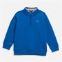 Crew Clothing Boys Classic Half Zip Sweatshirt Snorkel Blue