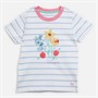 Crew Clothing Girls Graphic T-Shirt White/Blue Flowers