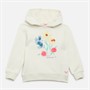 Crew Clothing Girls Botanical Applique Overhead Hoodie White Flowers