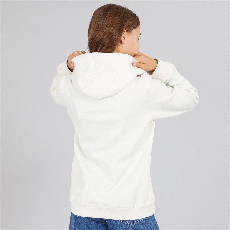 Crew Clothing Girls Botanical Applique Overhead Hoodie White Flowers
