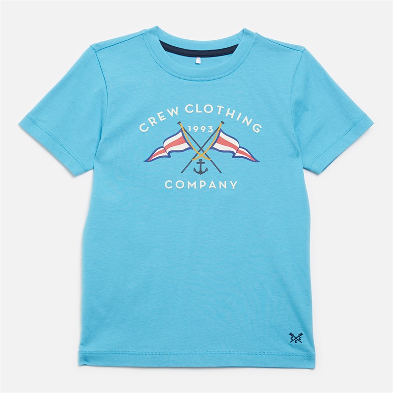 Crew Clothing Boys Crew Flags T-Shirt Noreseblue