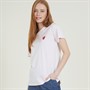 Crew Clothing Womens Flock Heart T-Shirt Classic Pink/White