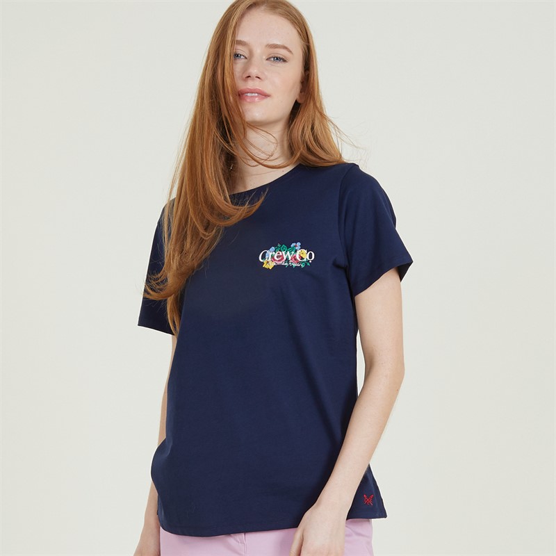 Crew Clothing Womens Barge T-Shirt Heritage Navy