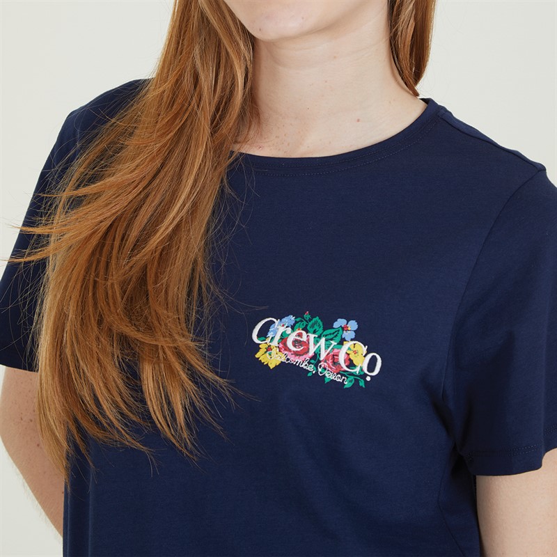 Crew Clothing Womens Barge T-Shirt Heritage Navy