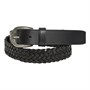 Crew Clothing Mens Stern Leather Weaved Belt Black
