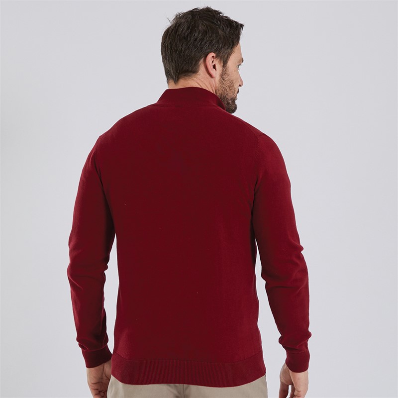 Crew Clothing Mens 1/2 Zip Jumper Rhubarb