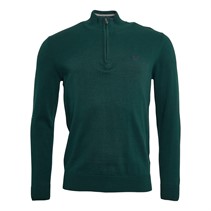 Crew Clothing Mens 1/2 Zip Jumper Pine