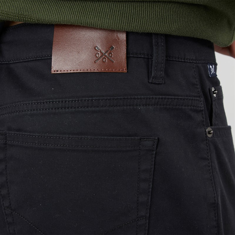 Crew Clothing Mens Five Pocket Bedford Cord Trousers Heritage Black