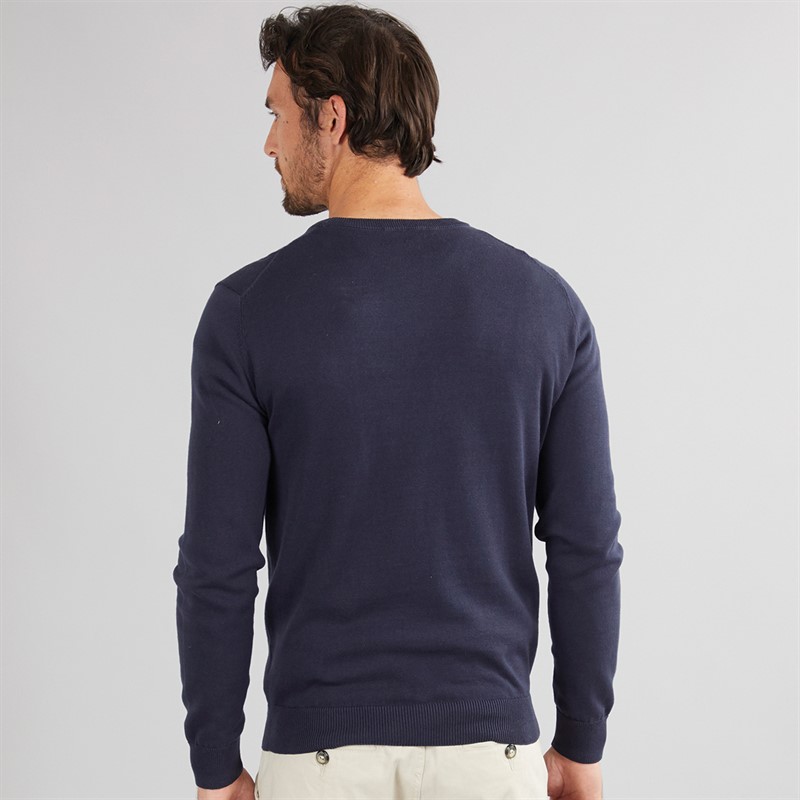 Crew Clothing Mens Crew Neck Jumper Heritage Dark Navy