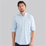 Crew Clothing Mens Coastal Flower Print Shirt Cashmere Blue/Medieval Blue