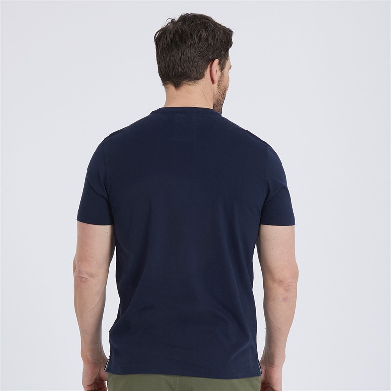 Crew Clothing Mens Oars Printed T-Shirt Dark Navy