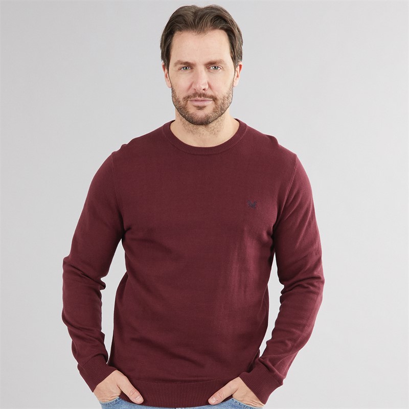 Crew Clothing Mens Cotton Crew Neck Jumper Port Royale