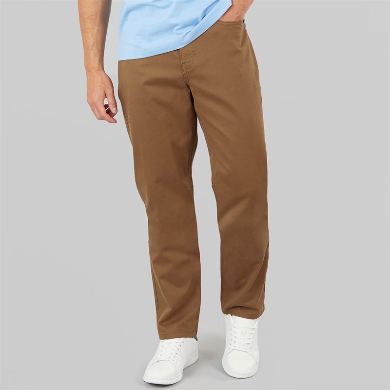 Crew Clothing Mens Five Pocket Bedford Cord Trousers Heritage Tan