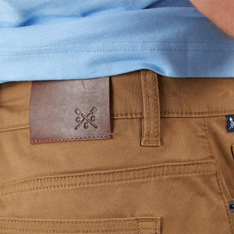 Crew Clothing Mens Five Pocket Bedford Cord Trousers Heritage Tan