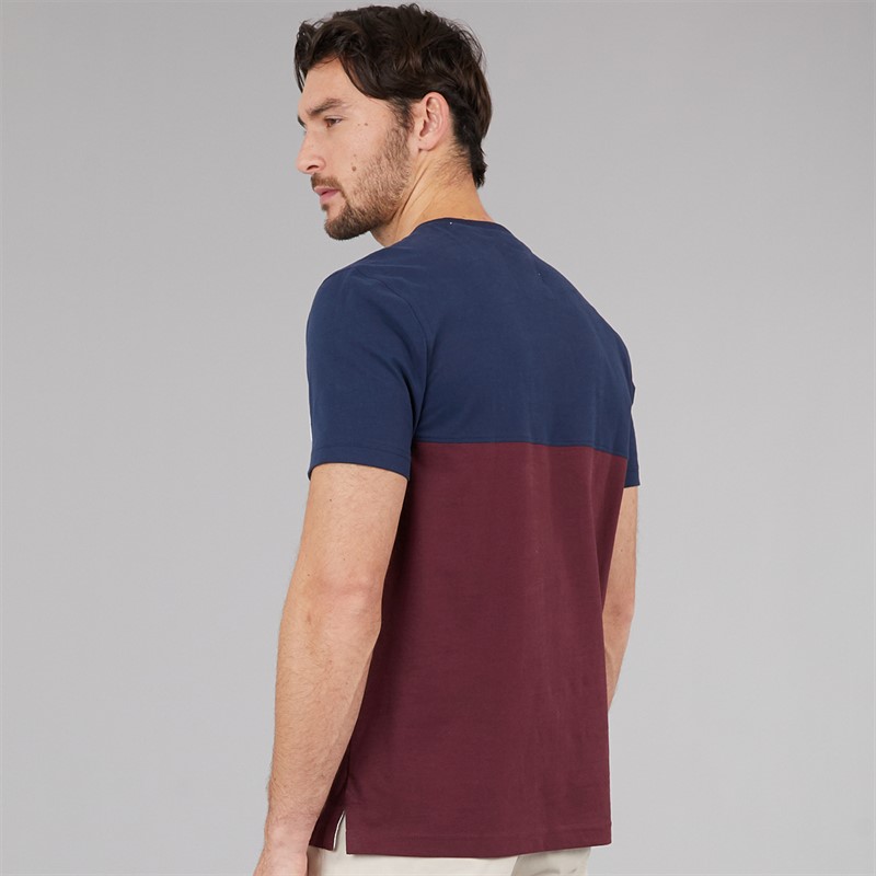 Crew Clothing Mens Cut And Sew T-Shirt Port Royale/Heritage Navy/Optic White Port Royale / Heritage Navy / Optic White