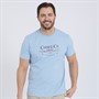 Crew Clothing Mens Oars Printed T-Shirt Powder Blue