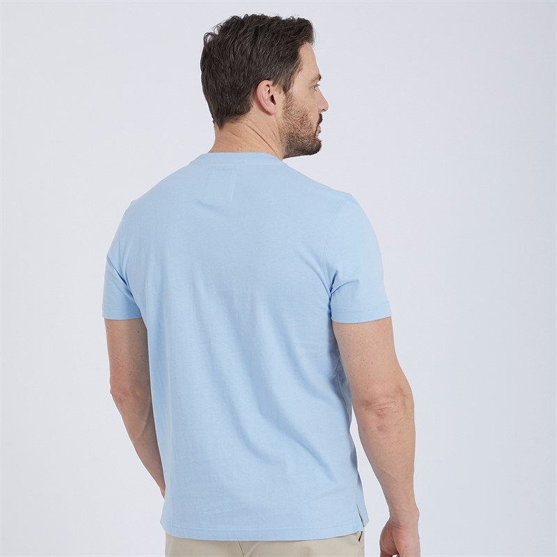 Crew Clothing Mens Oars Printed T-Shirt Powder Blue