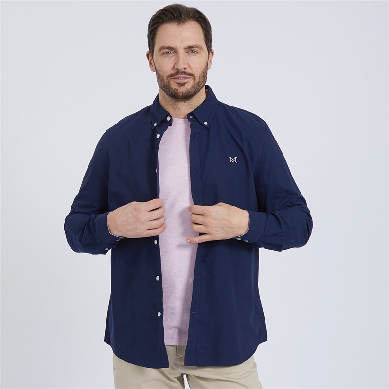 Crew Clothing Mens Classic Fit Oxford Shirt Navy - Size L