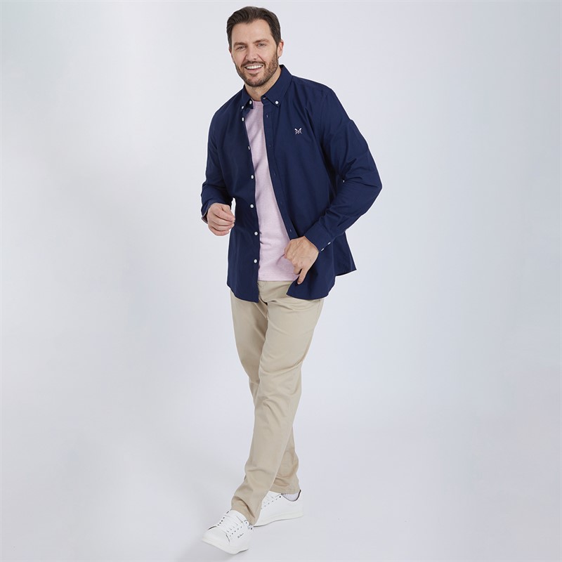 Crew Clothing Mens Classic Fit Oxford Shirt Navy