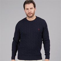 Crew Clothing Mens Oarsmen Crew Neck Jumper Heritage Dark Navy