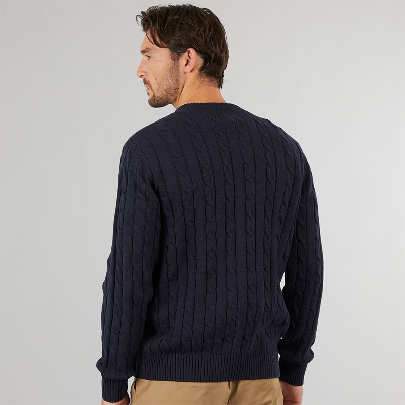 Crew Clothing Mens Oarsmen Crew Neck Jumper Heritage Dark Navy