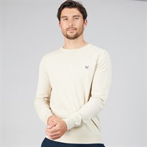 Crew Clothing Mens Cotton Crew Neck Jumper Rainy Day