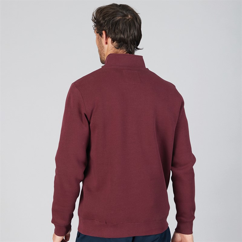 Crew Clothing Mens 1/2 Zip Solid Sweatshirt Port Royale