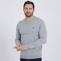 Crew Clothing Mens Crew Neck Jumper Mid Grey Marl