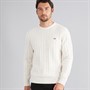Crew Clothing Mens Oarsmen Crew Neck Jumper White Sand Marl