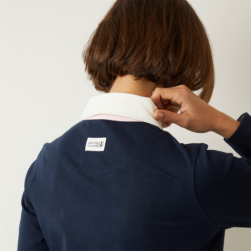 Crew Clothing Womens Stripe Rugby Shirt Heritage Navy