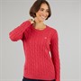 Crew Clothing Womens Chunky Cable Jumper Rasberrywine