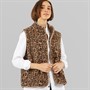 Crew Clothing Womens Borg Gilet Leopard