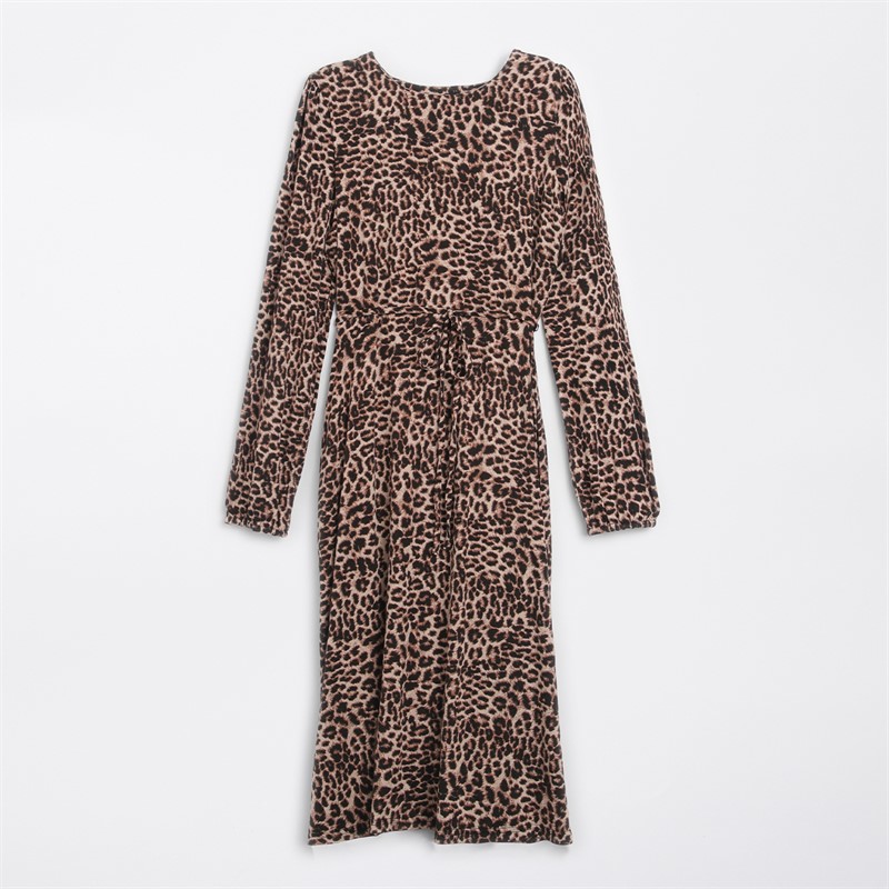 Crew Clothing Womens Printed Dress Leopard Print