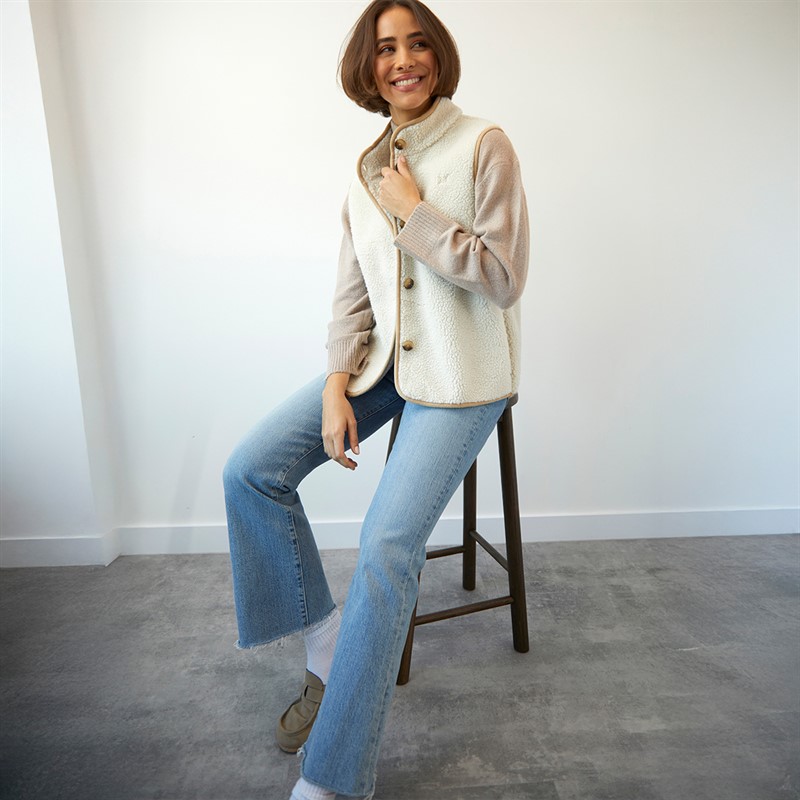 Crew Clothing Womens Borg Gilet Rainy Day