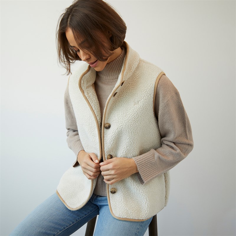 Crew Clothing Womens Borg Gilet Rainy Day