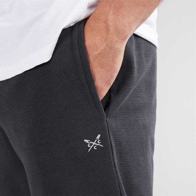 Crew Clothing Mens Waffle Trousers Charcoal Marl