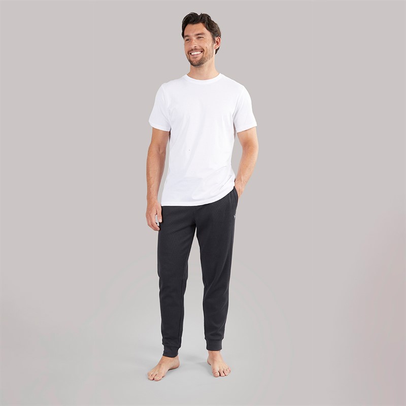 Crew Clothing Mens Waffle Trousers Charcoal Marl