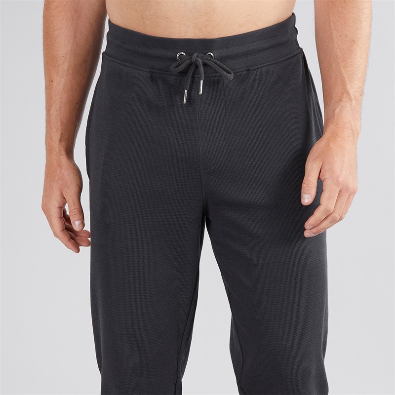 Crew Clothing Mens Waffle Trousers Charcoal Marl