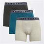 Crew Clothing Mens Three Pack Solid Boxers Star Gazer Marl/Rainy Day Marl/Dark Grey Marl