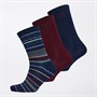 Crew Clothing Mens Three Pack Bamboo Socks Navy