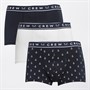 Crew Clothing Mens Three Pack Anchor Print Boxers Navy/White