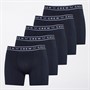 Crew Clothing Mens Five Pack Boxer Shorts Navy