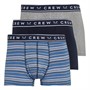 Crew Clothing Mens Three Pack Multi Stripe Boxers Green
