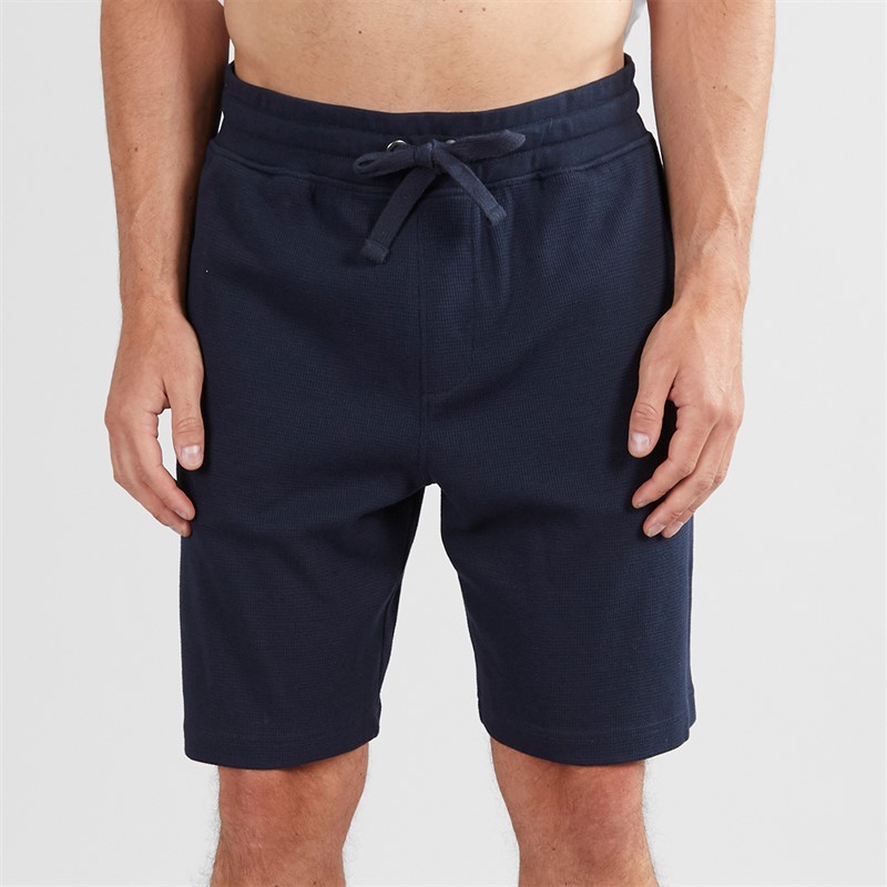 Crew Clothing Mens Regular Fit Waffle Shorts Heritage Navy