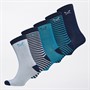 Crew Clothing Mens Five Pack Bamboo Socks Gift Set Blues