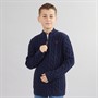 Crew Clothing Boys Oarsman Cable Organic Half Zip Jumper Dark Navy