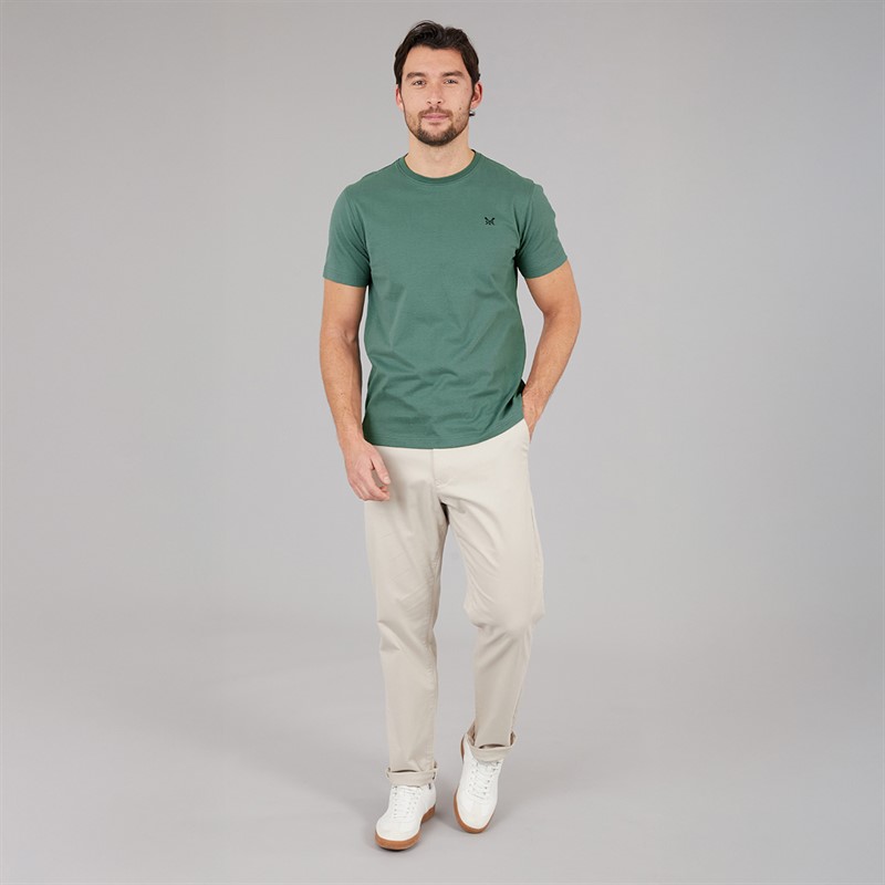 Crew Clothing Mens Round Neck T-shirt Sagebrush