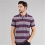 Crew Clothing Mens Oxford Stripe Polo Shirt Purple Potion/Heritage Navy/Cameo Pink