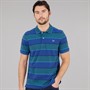 Crew Clothing Mens Oxford Stripe Polo Shirt Ocean Depths/Heritage Navy/Surf The Web